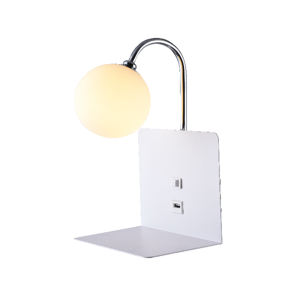 BETTY WALL LAMP 1xG9 WITH USB WHITE