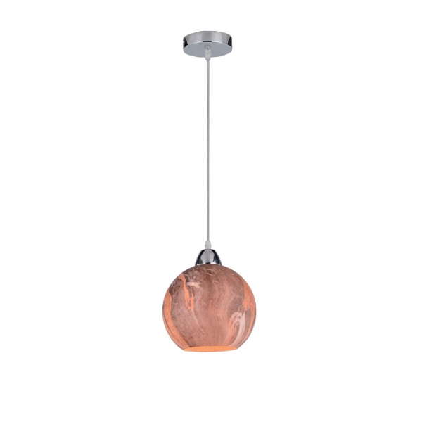 MARBLE-1A PENDANT 1XE27 COFFEE D200mm